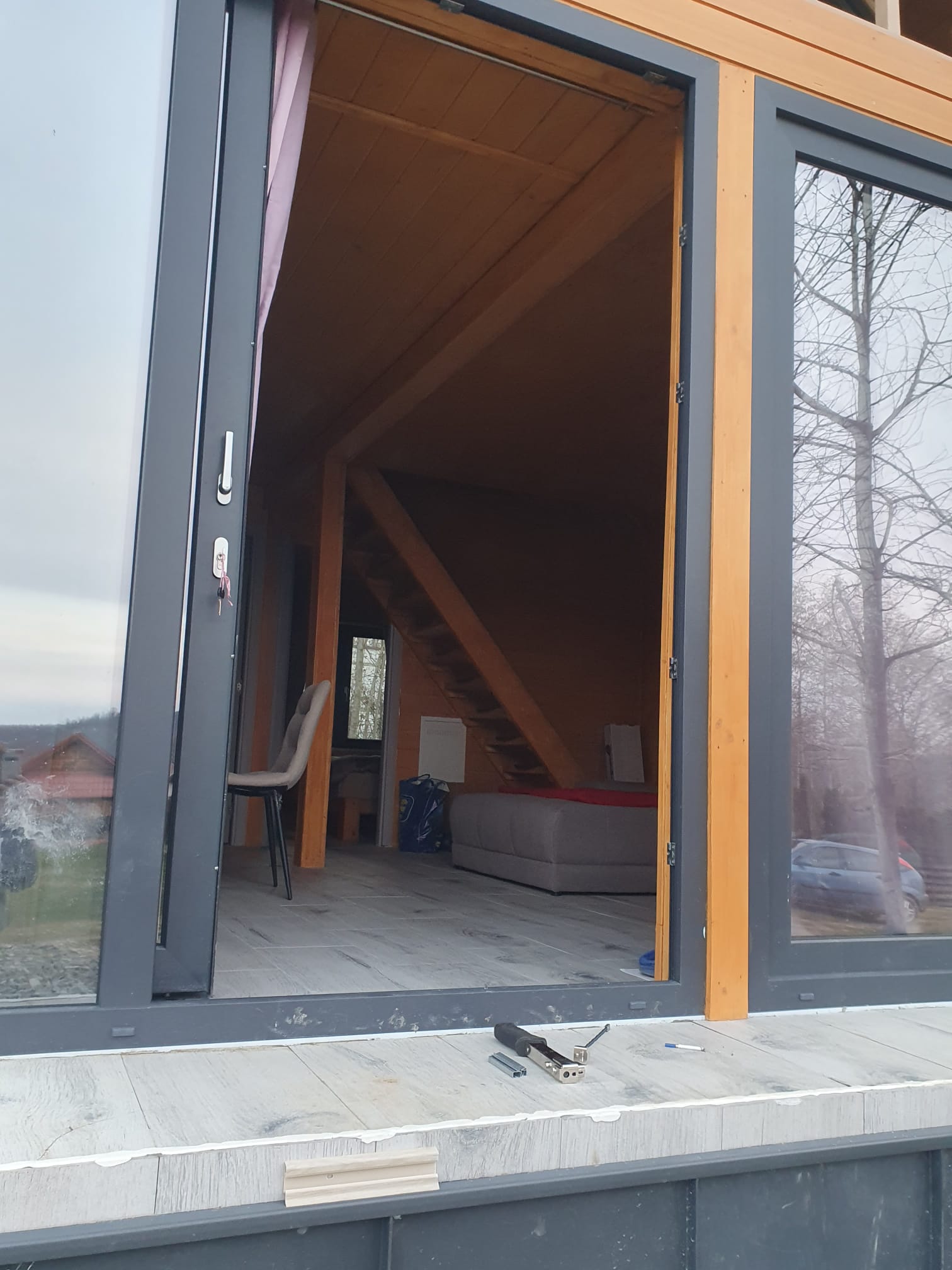 Șantier rezidențial - structură acoperiș